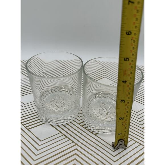Vintage Pair of Crown Royal Clear Glass Highball Glasses Tumbler Bar Ware - Picture 5 of 5
